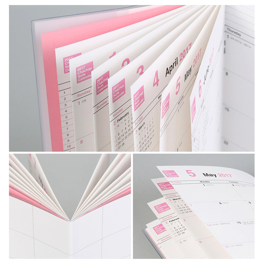 2017 Chachap Calendar note monthly dated planner