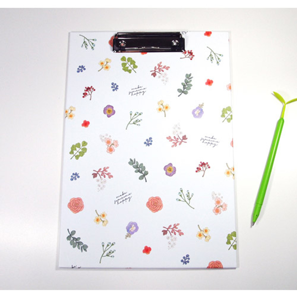 Moons Friends flower line pattern A4 clipboard