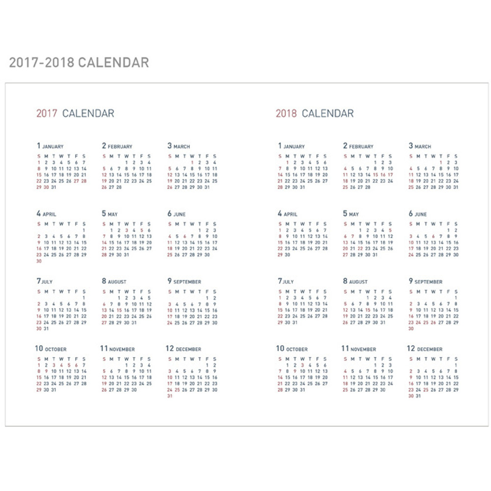 Calendar - 2017 Appointment A5 dated monthly planner