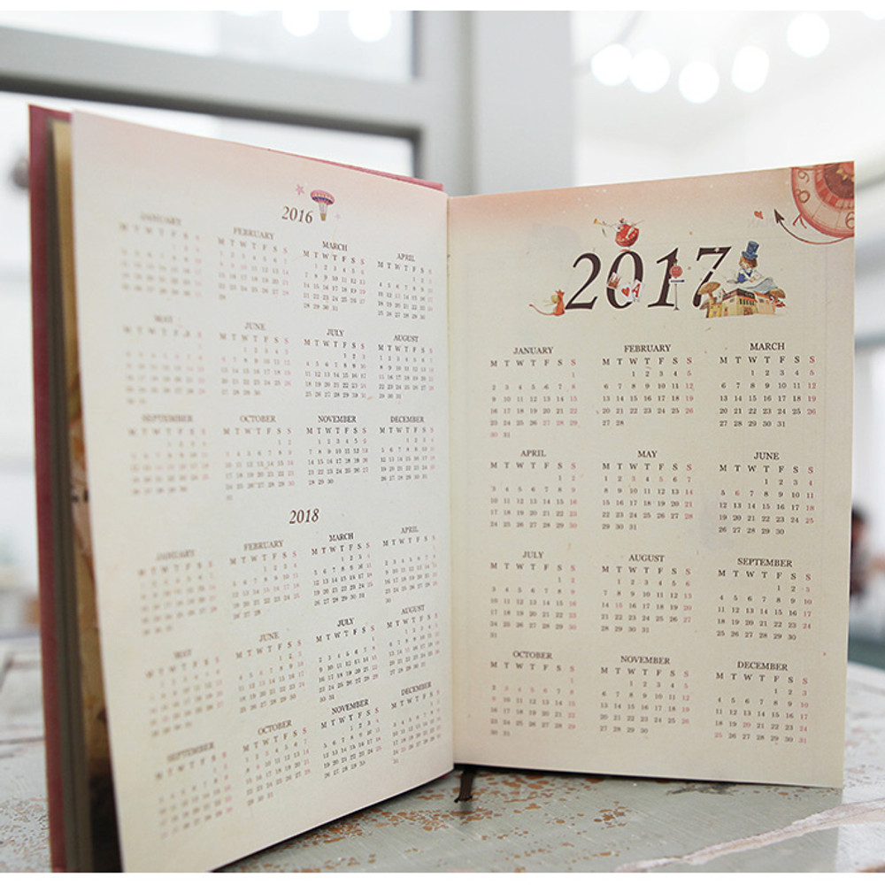 Calendar - Alice's adventures in wonderland undated diary