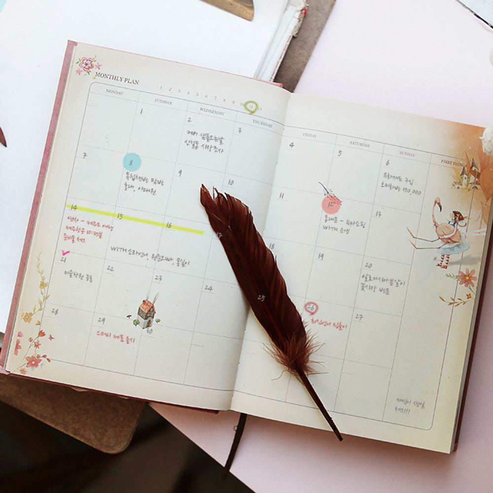 Monthly plan - Alice's adventures in wonderland undated diary