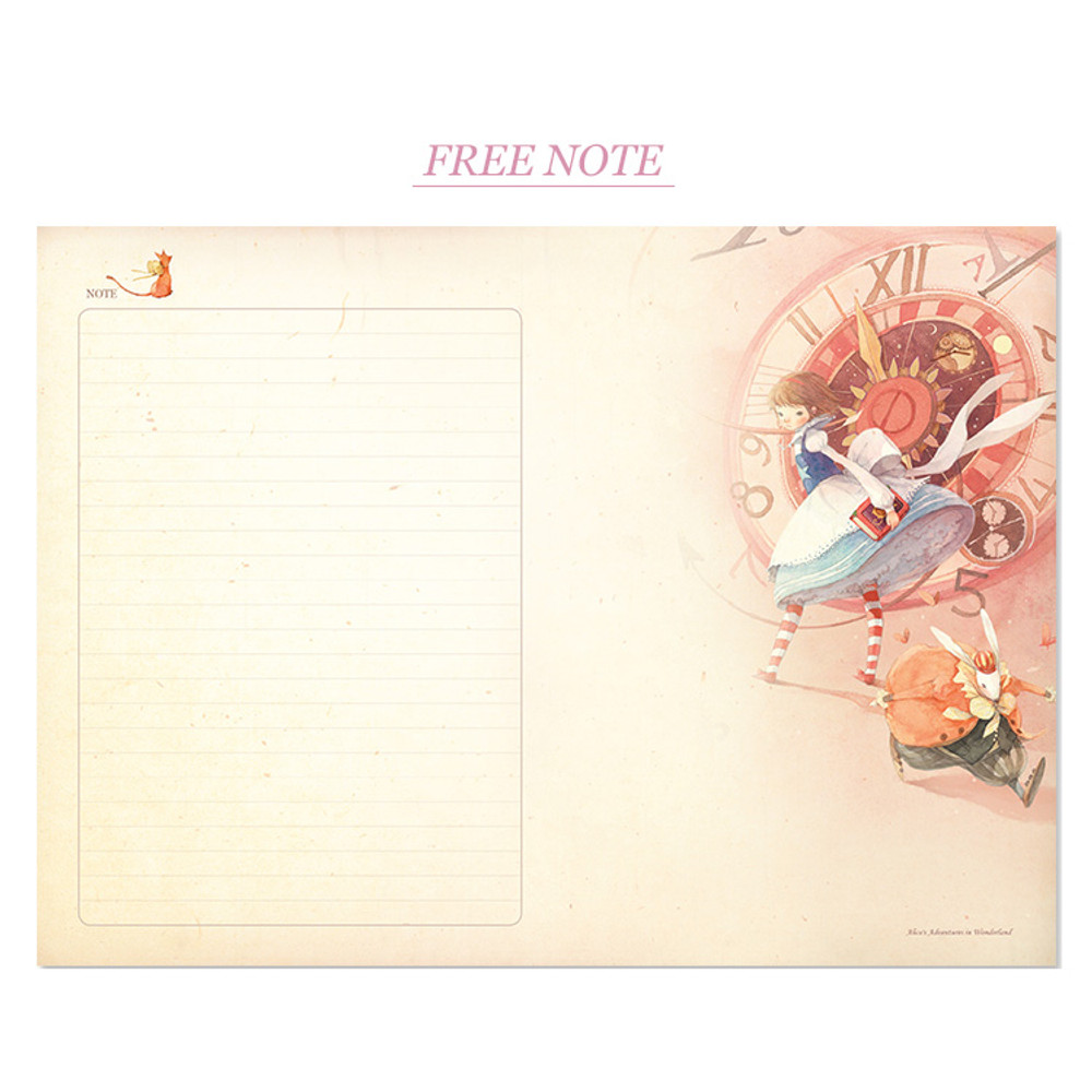 Free note - Alice's adventures in wonderland undated diary