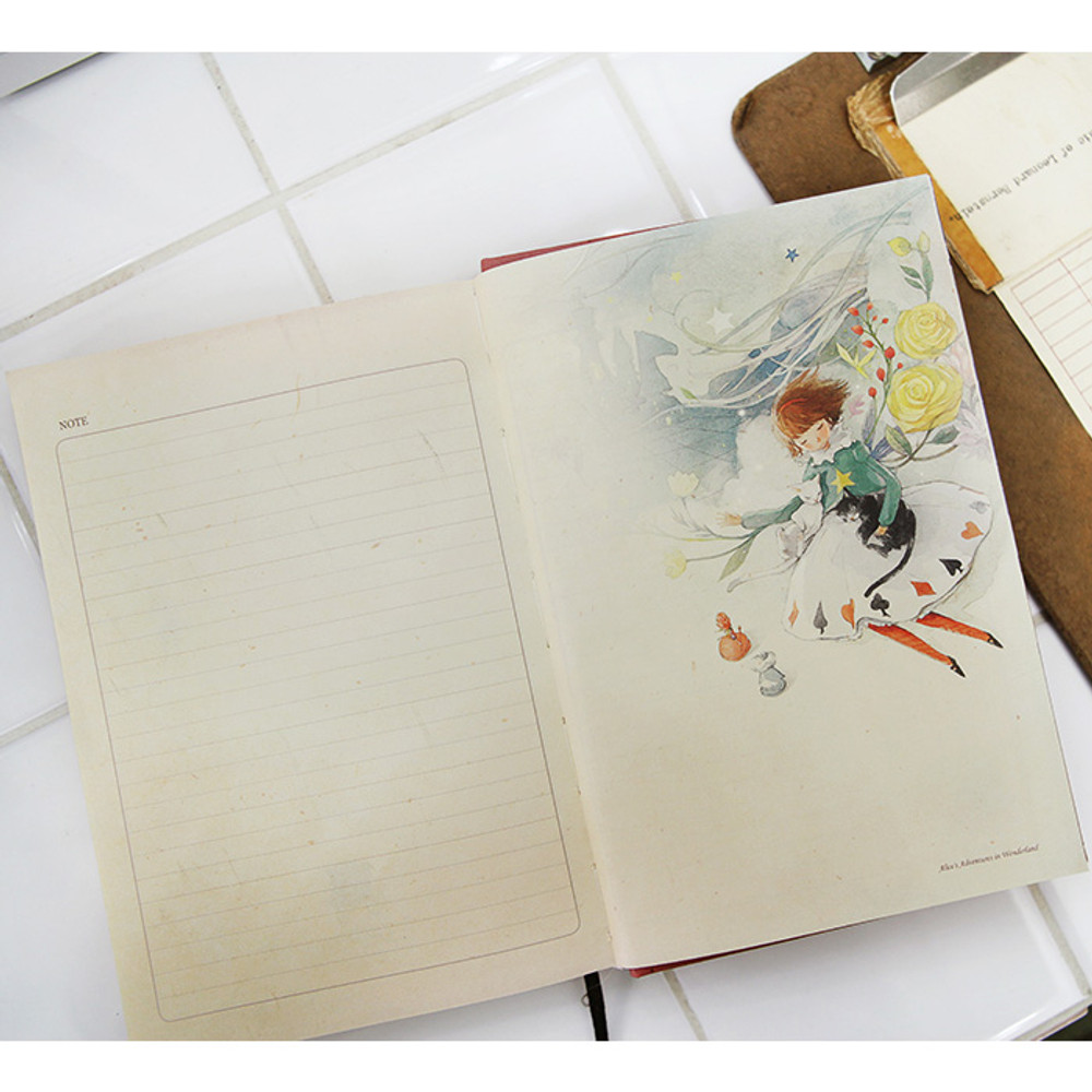 Free note - Alice's adventures in wonderland undated diary
