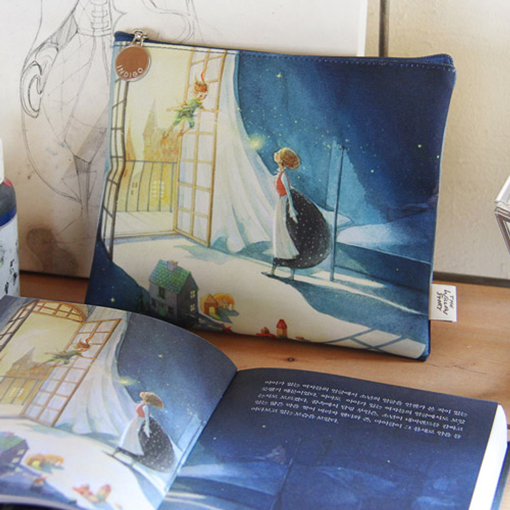 Peter Pan - Classic story fairy tale flat zipper pouch 