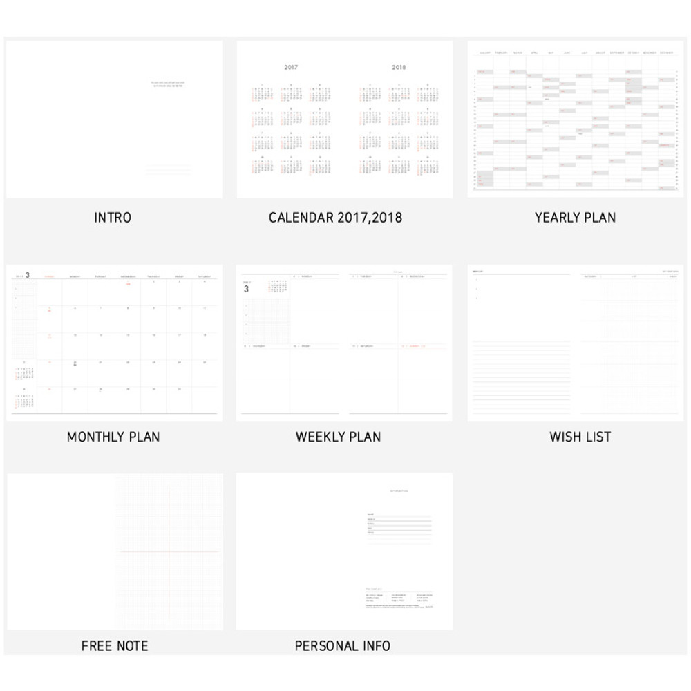 Composition - 2017 Wish dated weekly special diary scheduler