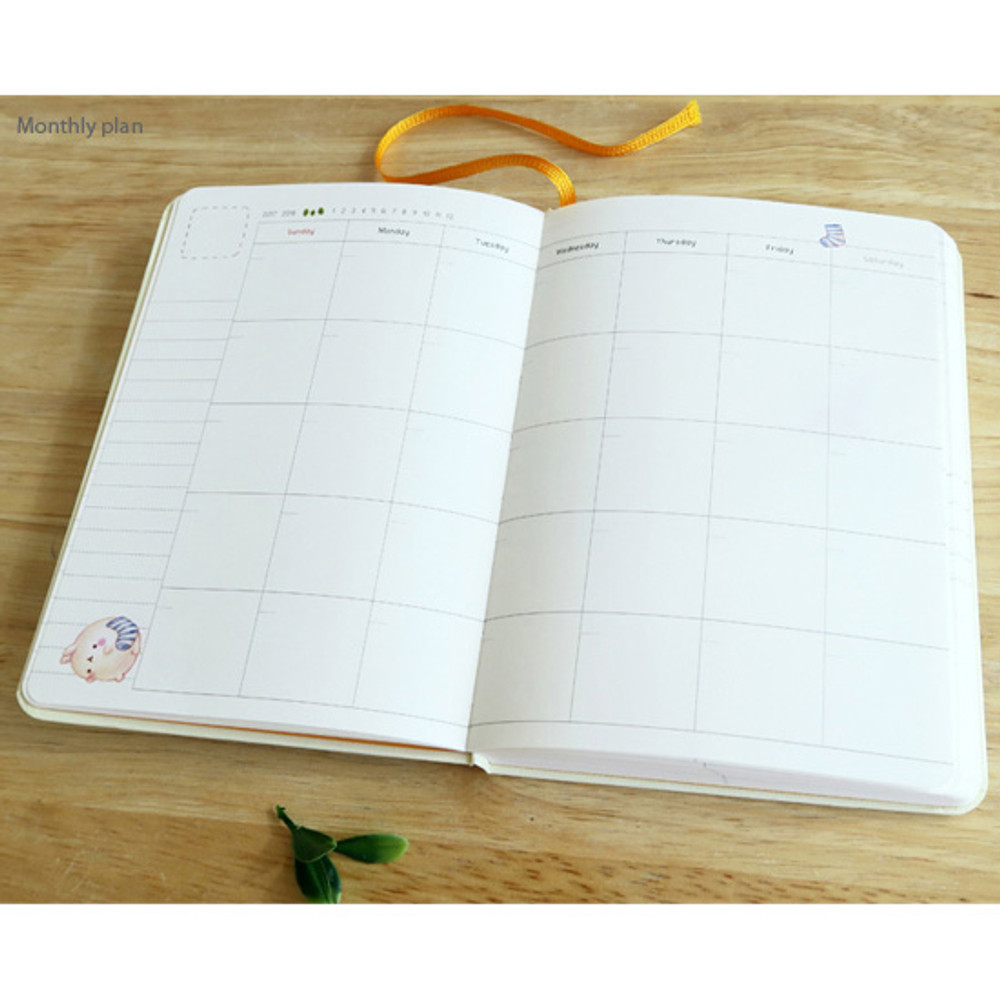 Monthly plan - Molang weekly undated diary scheduler 