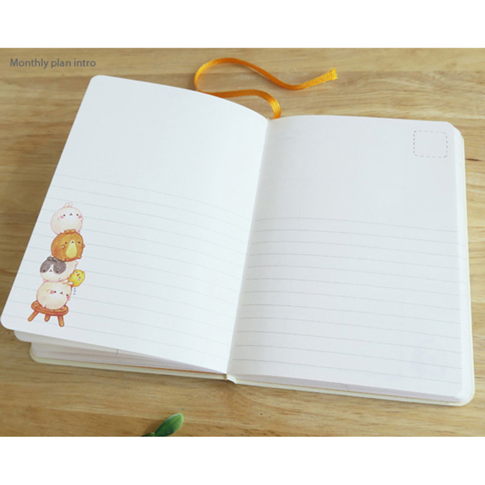 Monthly plan intro - Molang weekly undated diary scheduler 