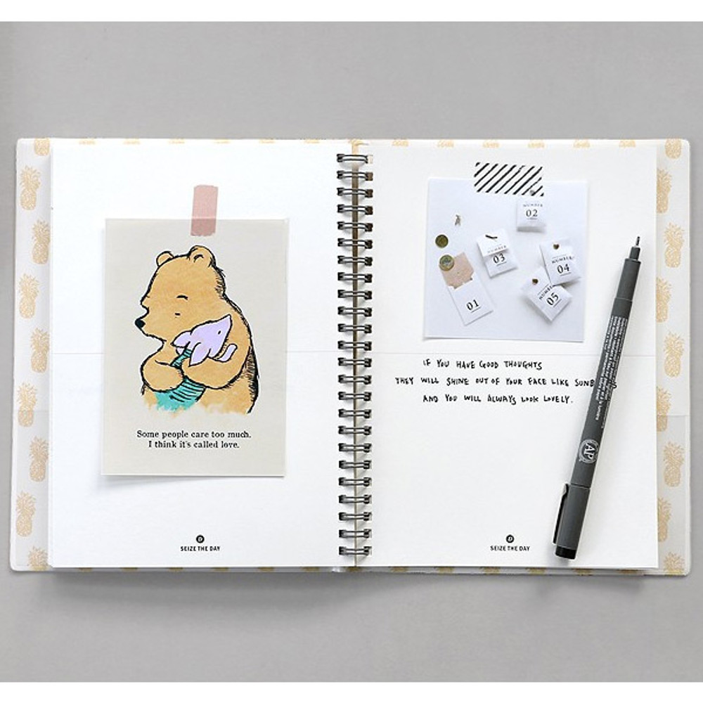 Free note - Seize the day wirebound daily undated planner