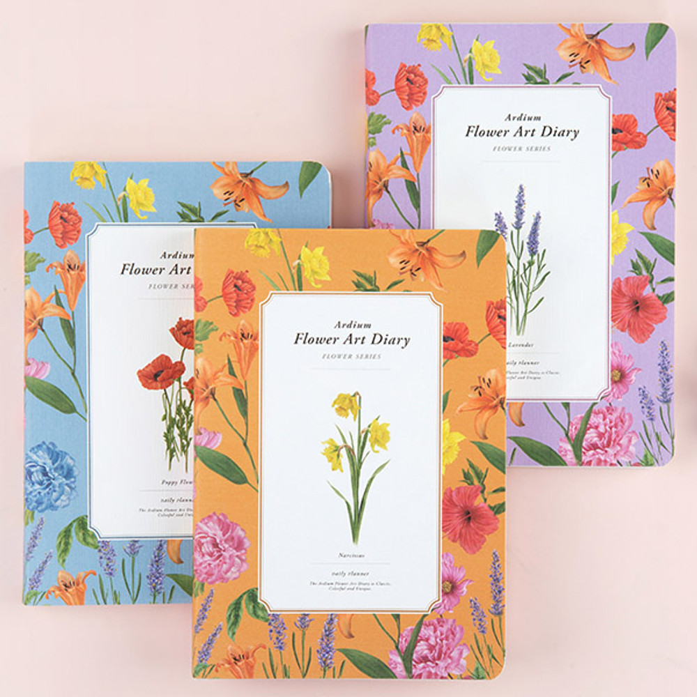 Ardium Flower art weekly undated diary scheduler