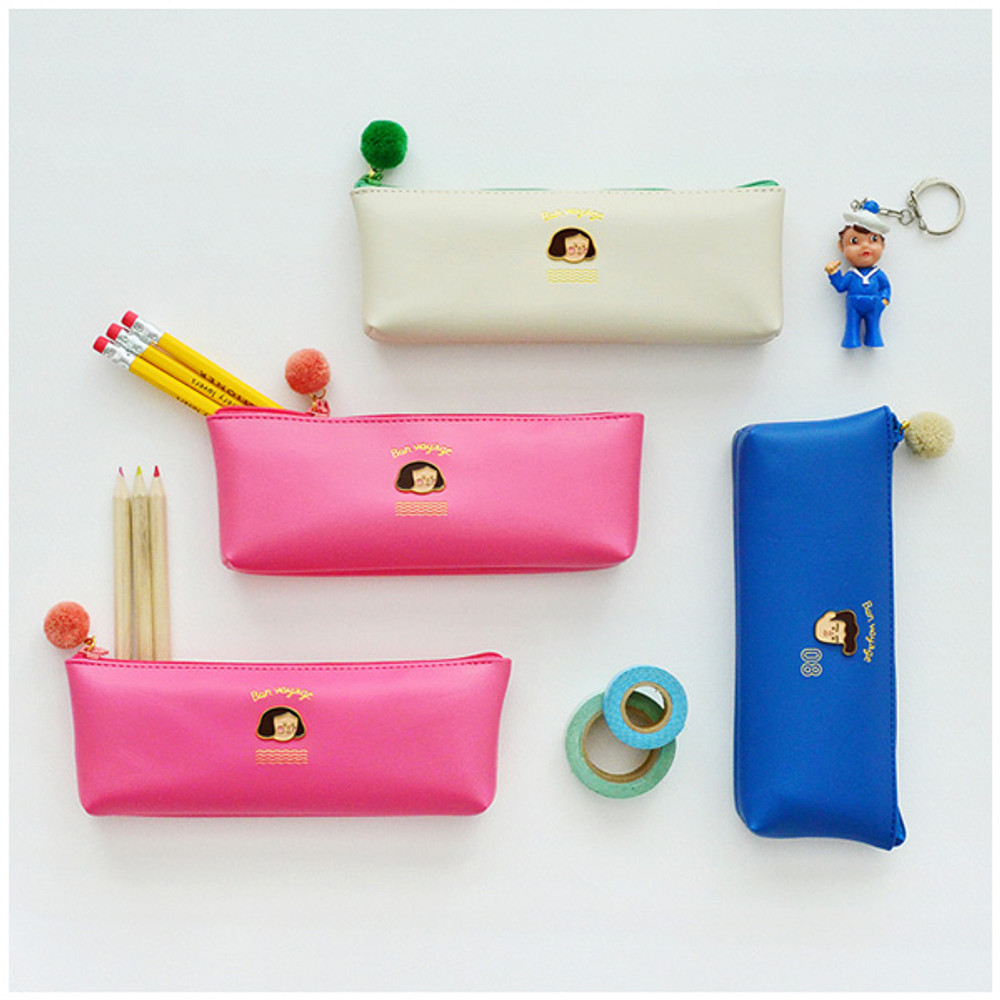 Pom Pom Small Pencil Case  Cute pencil case, Cute pencil pouches