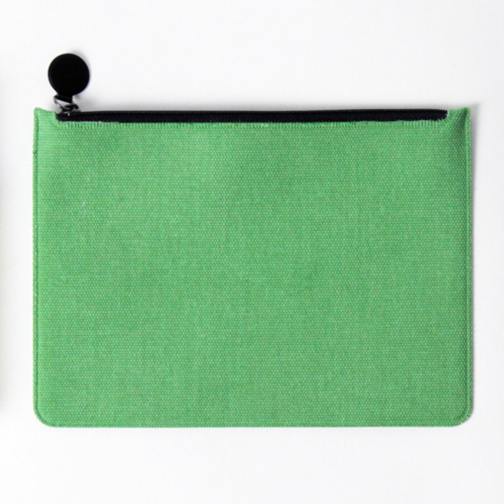 Green - Fenice Seamless fabric zipper multi pouch