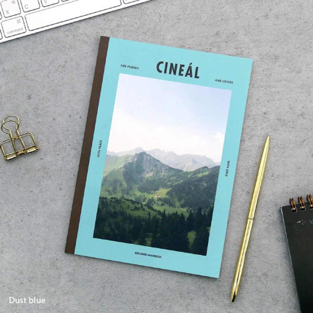 Dust blue - Colorful A5 size grid-lined class notebook