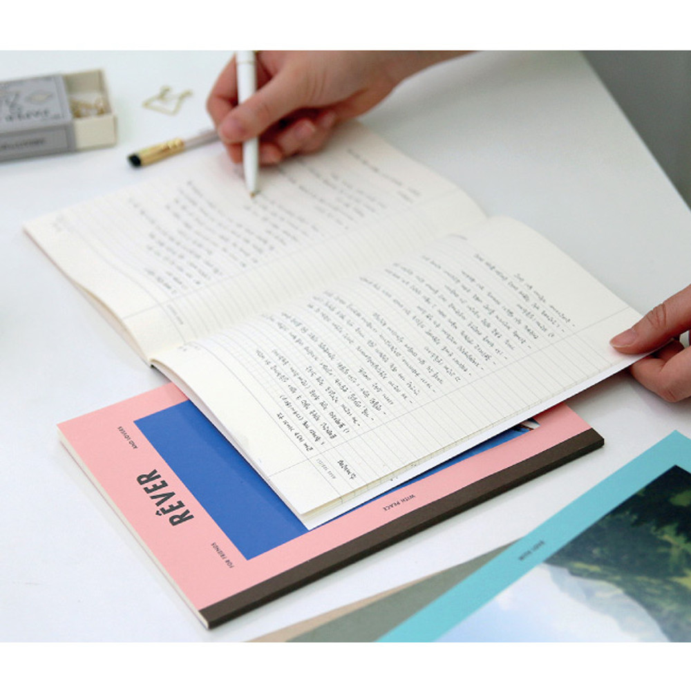 Colorful A5 size grid-lined class notebook