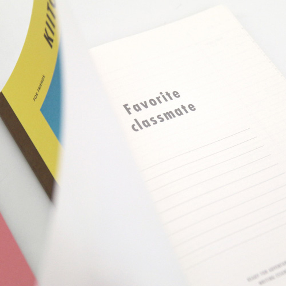 Colorful B5 size grid-lined class notebook