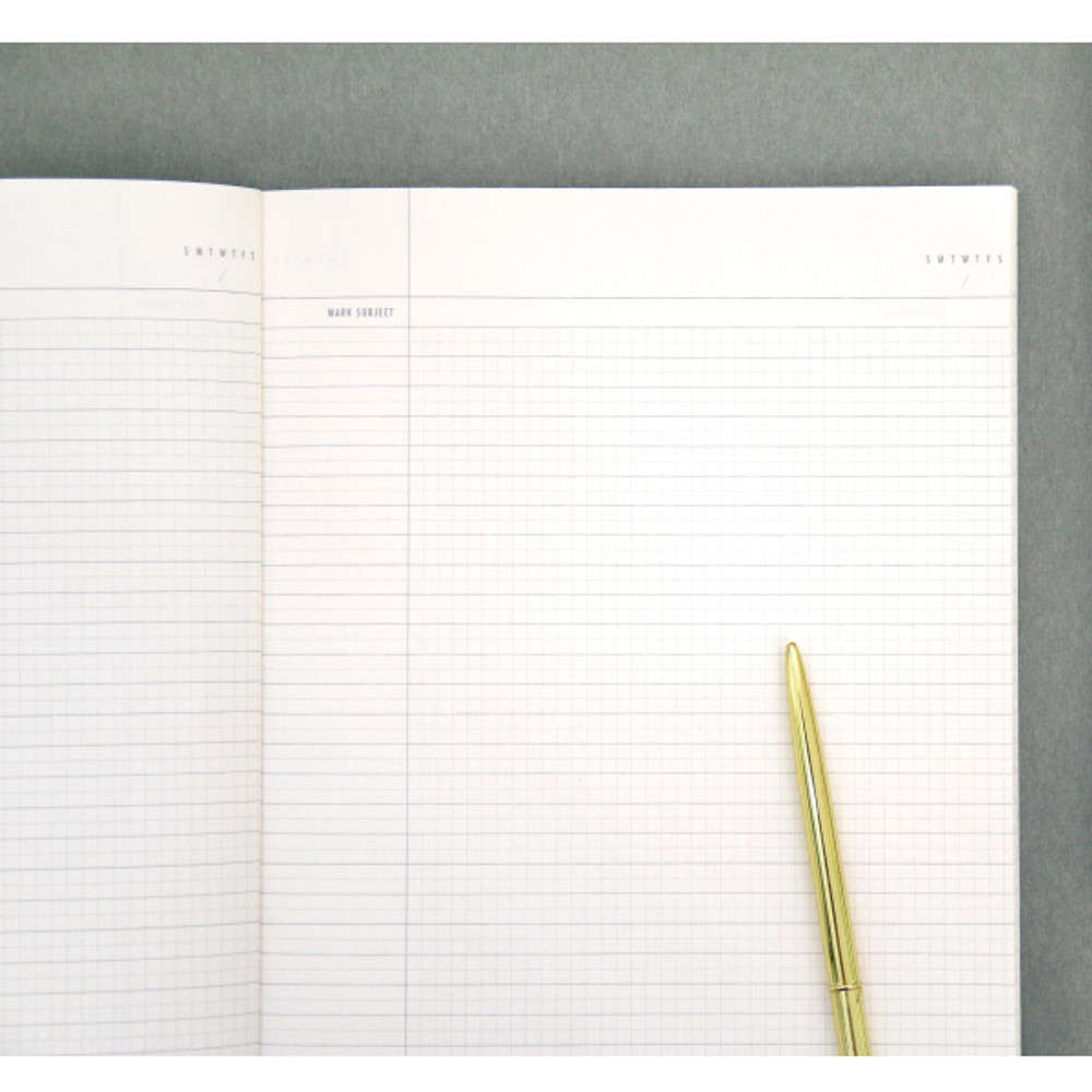 Colorful B5 size grid-lined class notebook