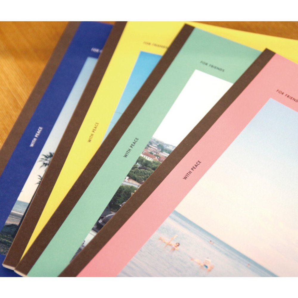 Colorful B5 size grid-lined class notebook