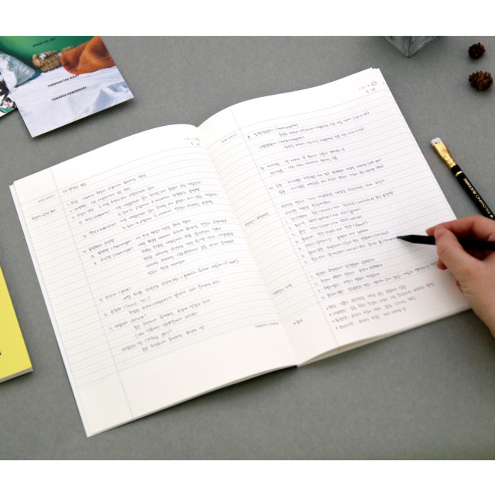 Colorful B5 size grid-lined class notebook
