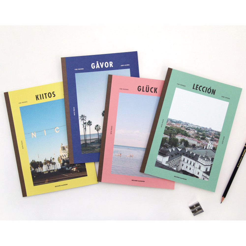 Colorful B5 size grid-lined class notebook