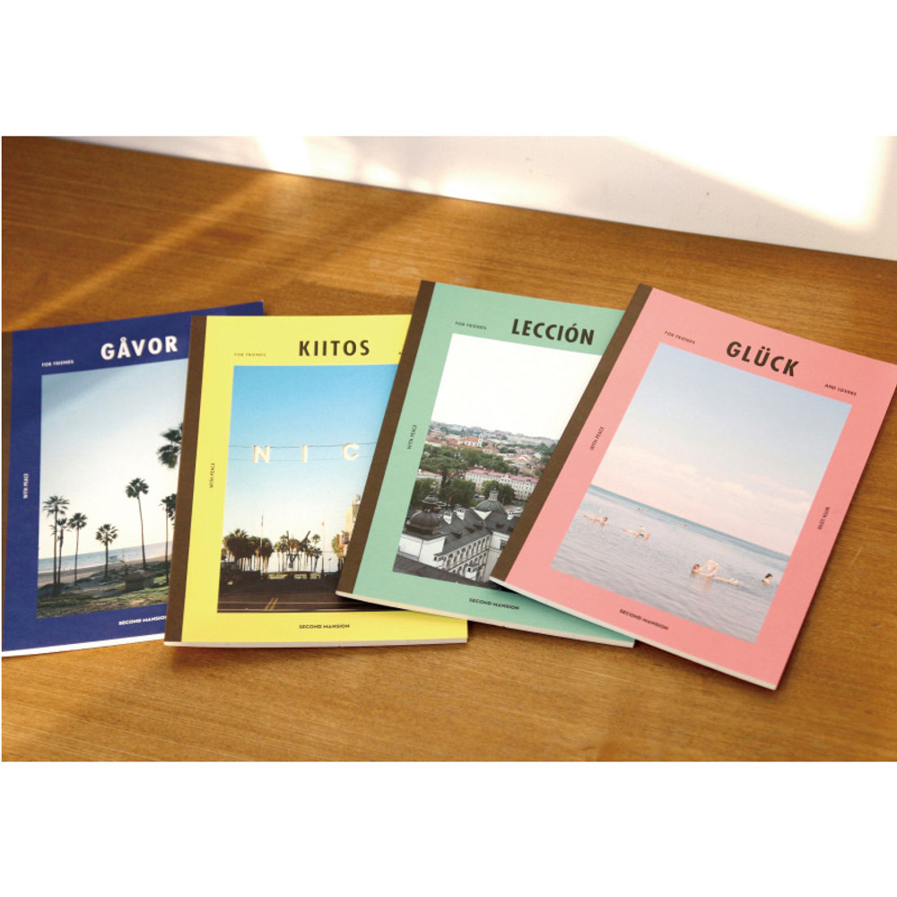 Colorful B5 size grid-lined class notebook