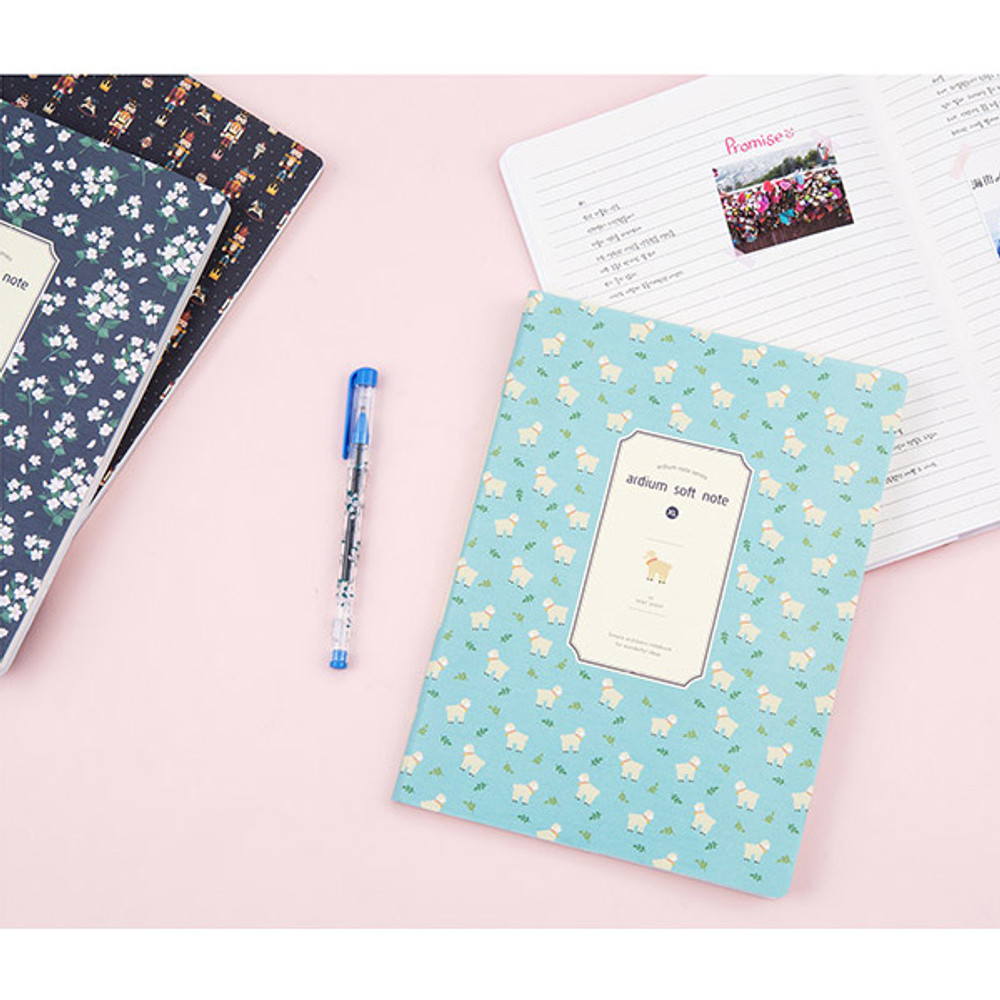 Colorful pattern xlarge soft lined notebook 
