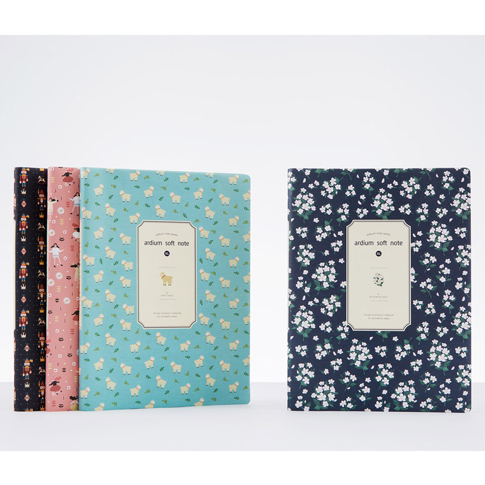 Colorful pattern xlarge soft lined notebook 