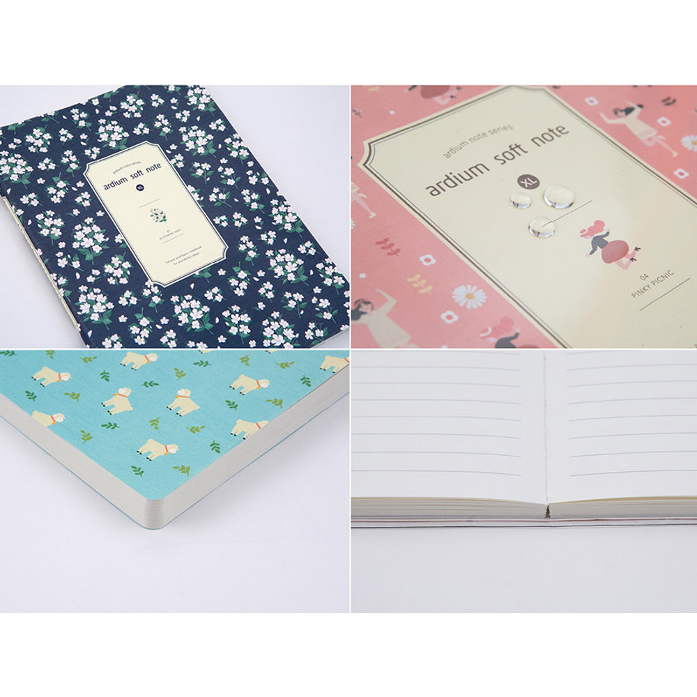 Colorful pattern xlarge soft lined notebook 