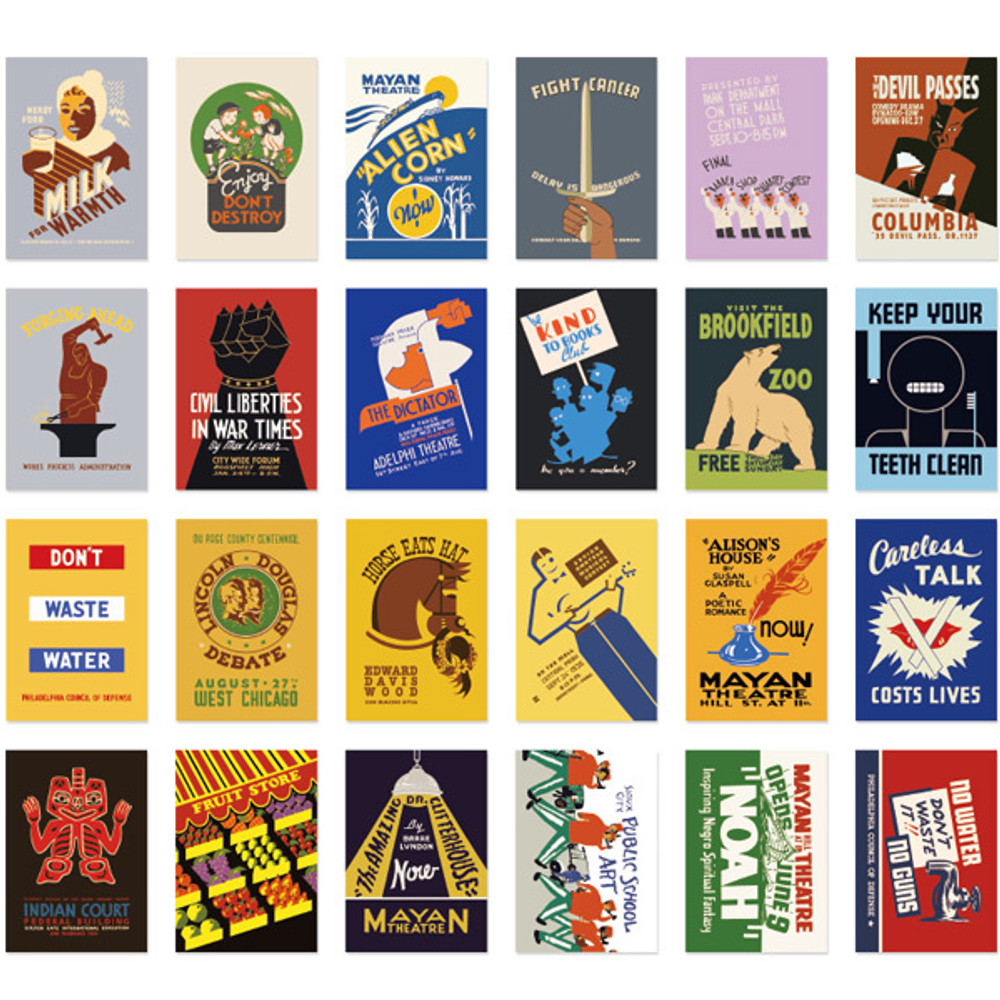 Pack of 48 stickers - NACOO Vintage 2 Label Sticker Pack