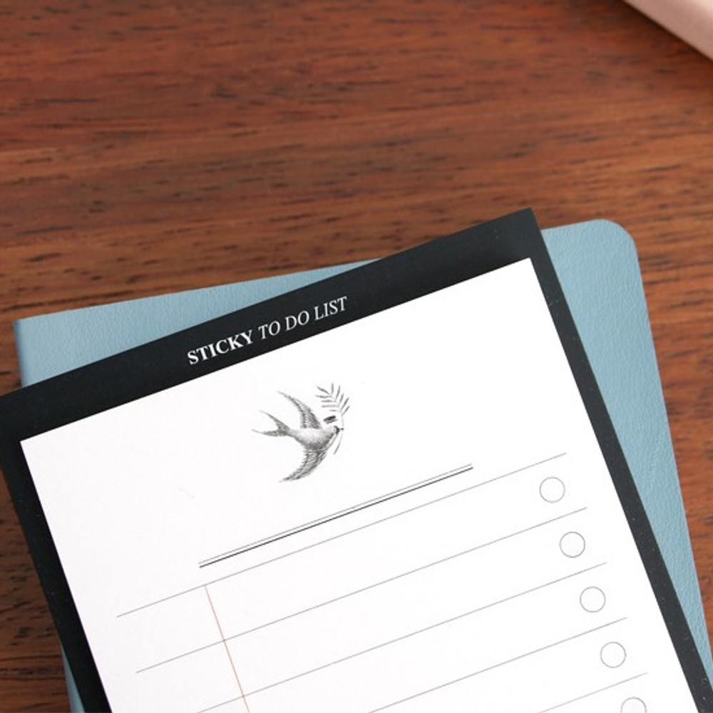 White - Simple to do list sticky notepad
