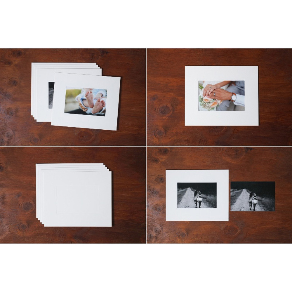 Moods&Views 4X6 White paper photo frame set of 10 sheets