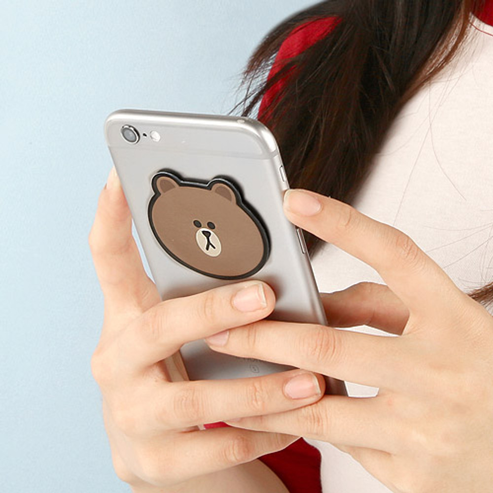 Line friends RFID blocking passport case with leather sticker