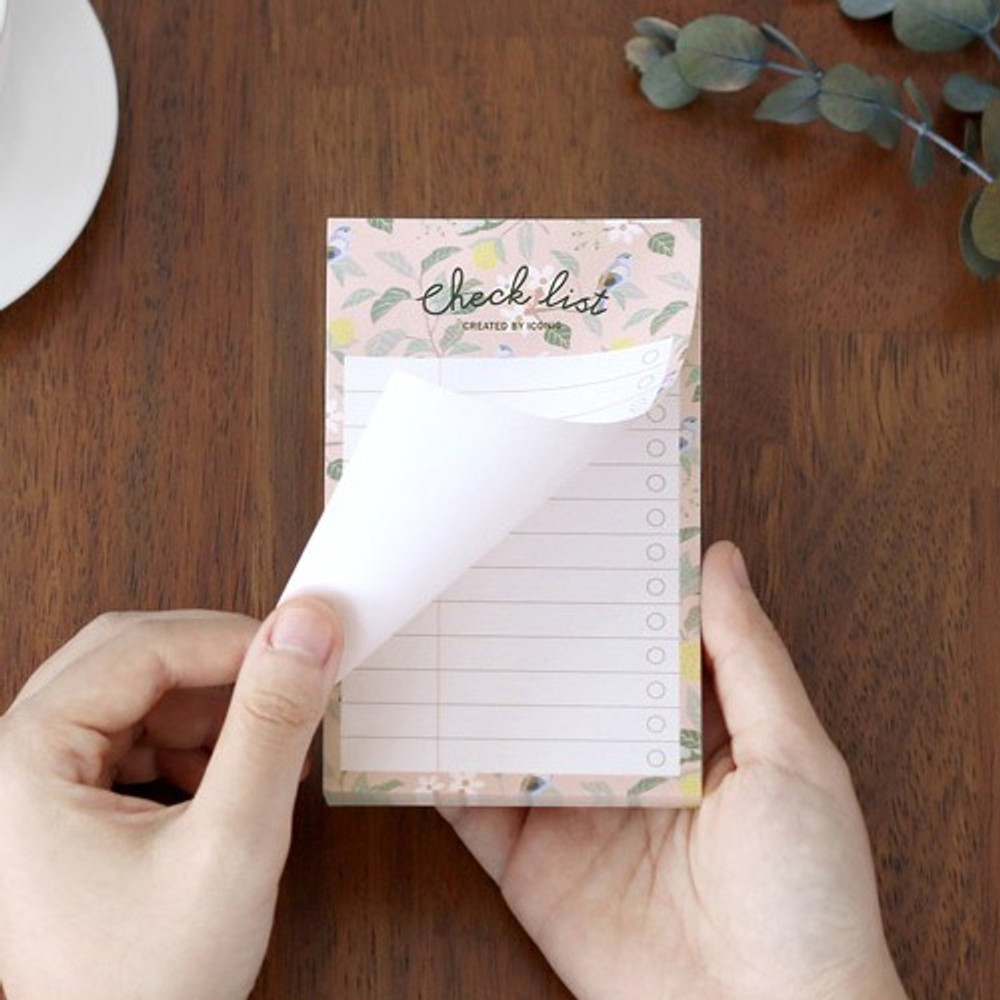 Easy tear out - Becoming pattern checklist notepad