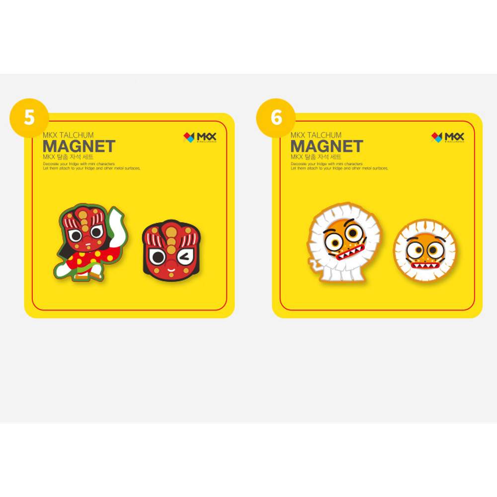 Korean traditional talchum character magnet
