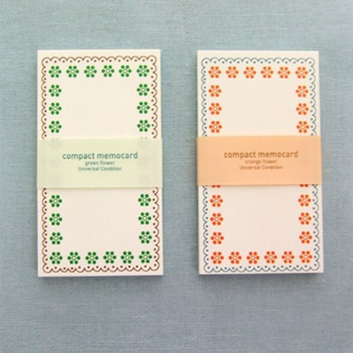 UNIVERSAL CONDITION Compact Flower Pattern Memo Card Set