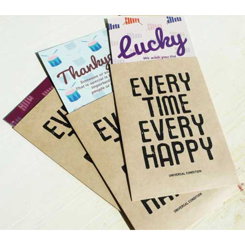 Happy time postcard envelope set