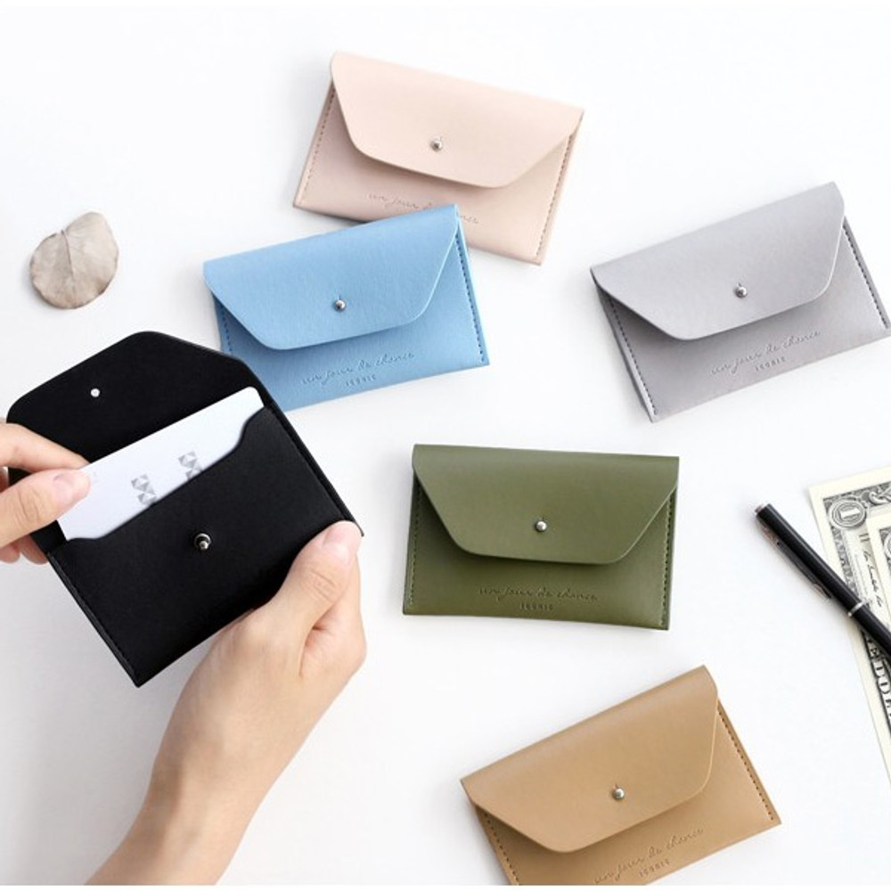Letter Detail Small Wallet, Women's Simple Faux Leather Fold