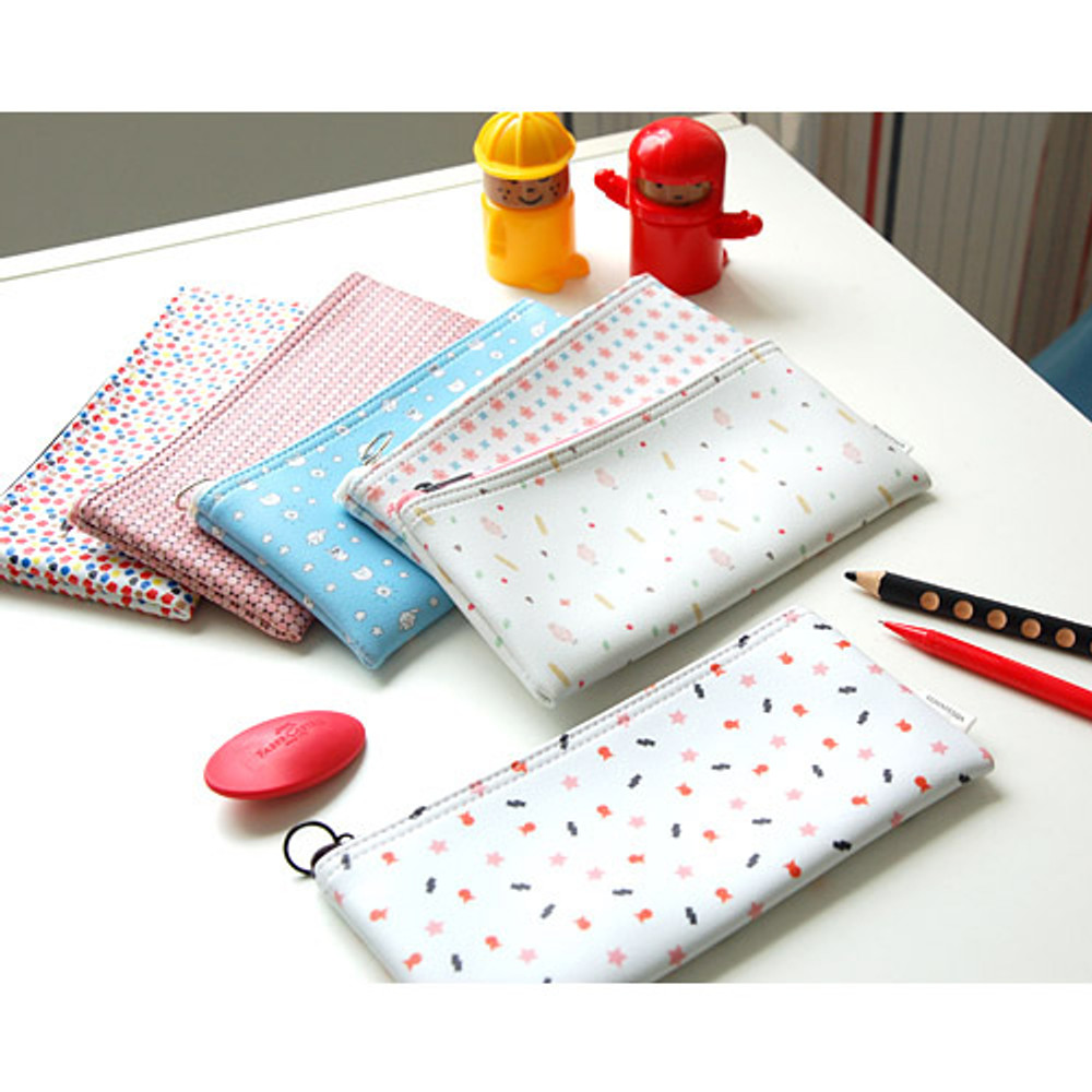 With Alice Rim cute illustration pencil pouch - fallindesign