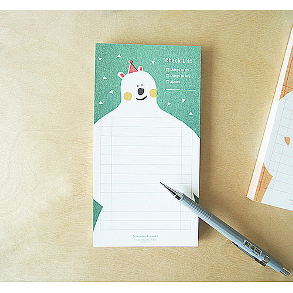 Bear - Sunshine blanket checklist notepad