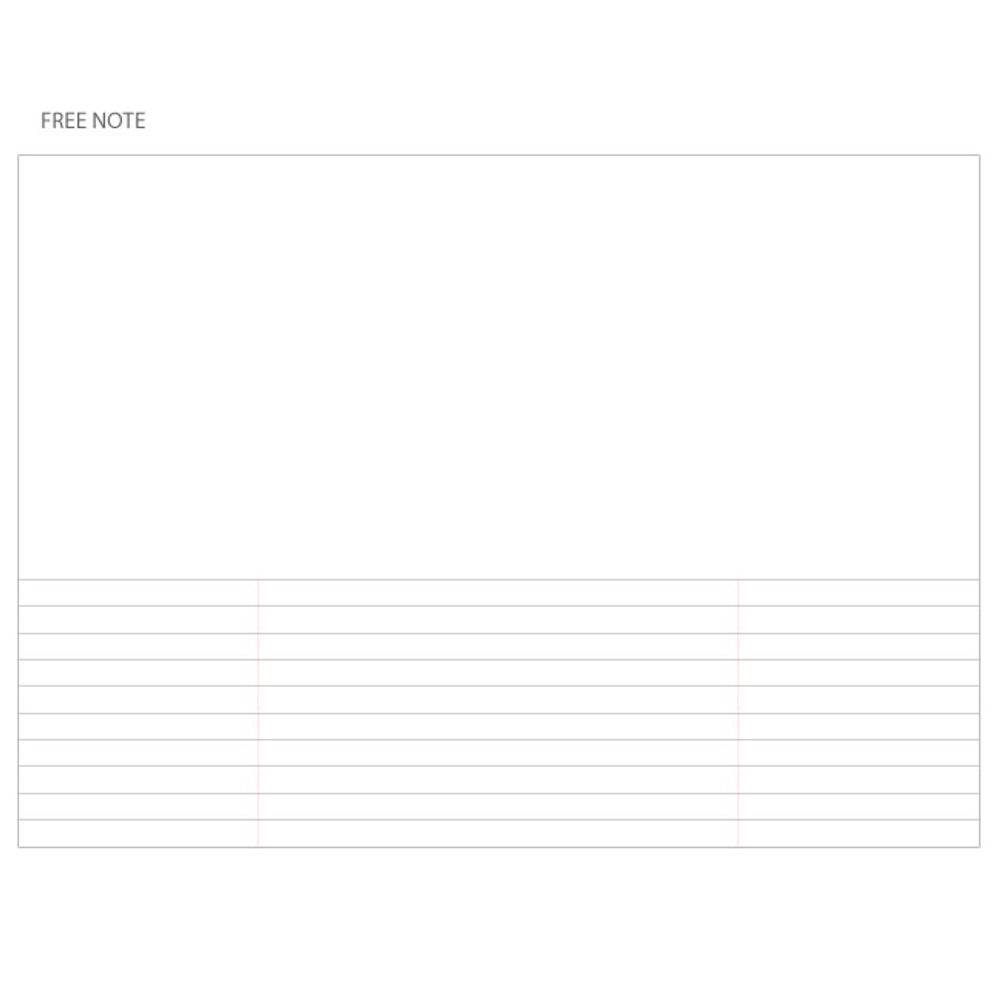 Free note - Even odds undated weekly diary scheduler