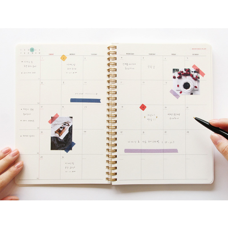 Paperian Brilliant spiral undated weekly planner scheduler