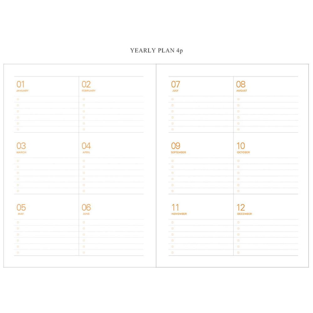 Yearly plan - Prism spiral undated weekly scheduler