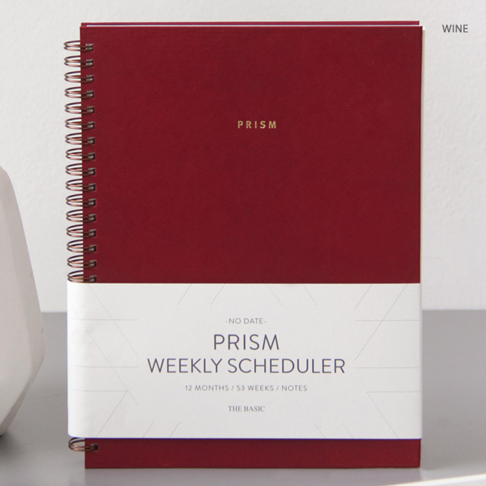 Wine - Prism spiral undated weekly scheduler