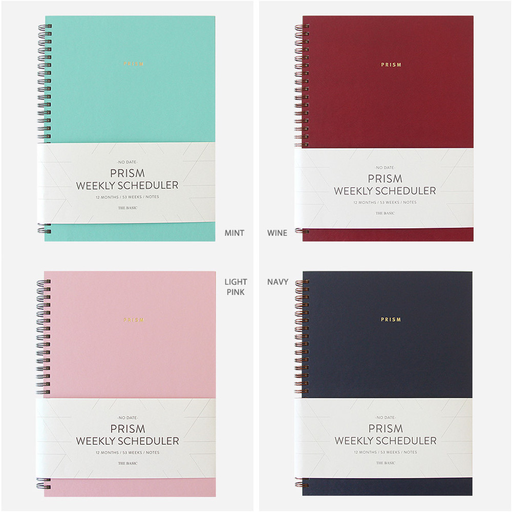 Colors of Prism spiral undated weekly scheduler