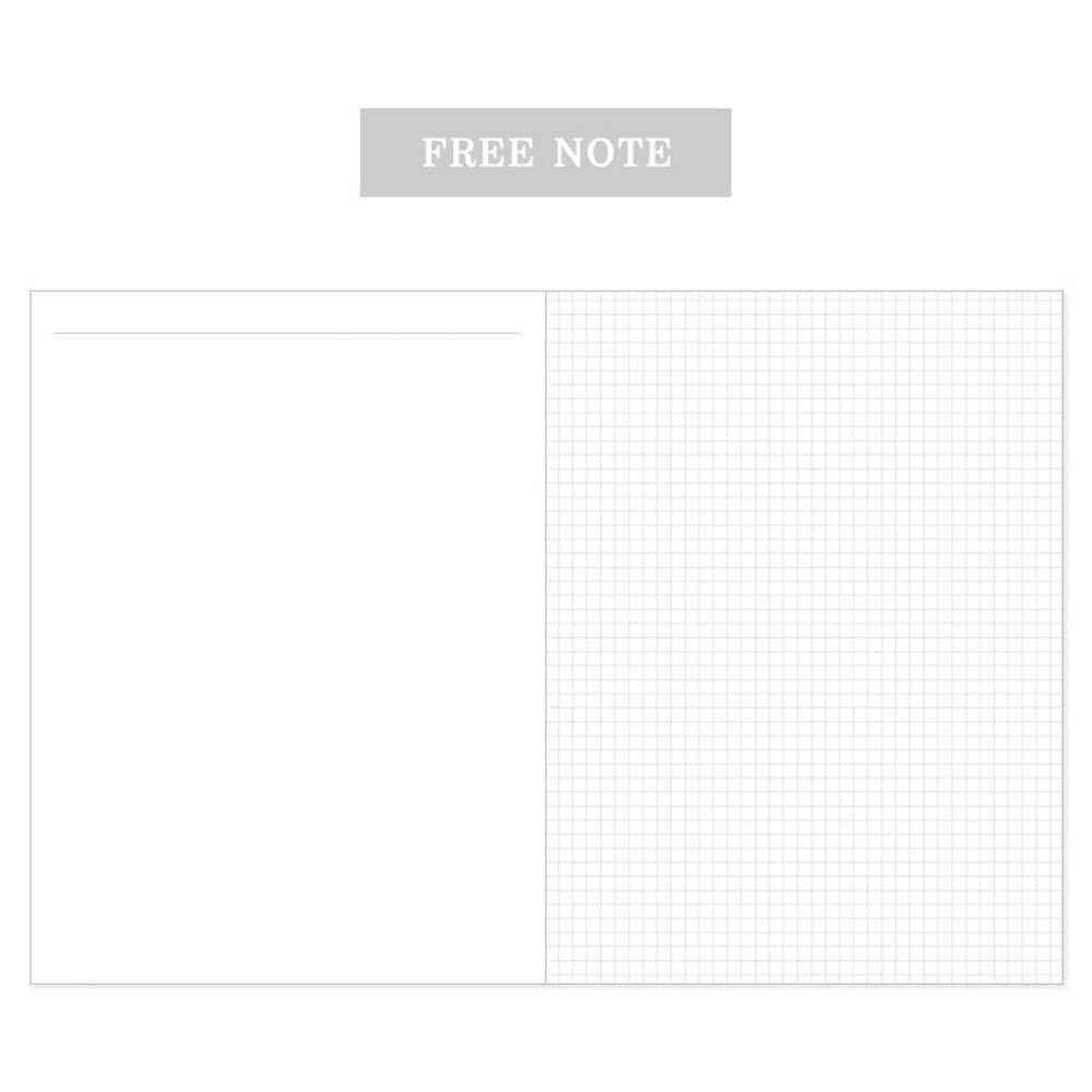 Free note - 2018 Licoco flower pattern small dated weekly diary