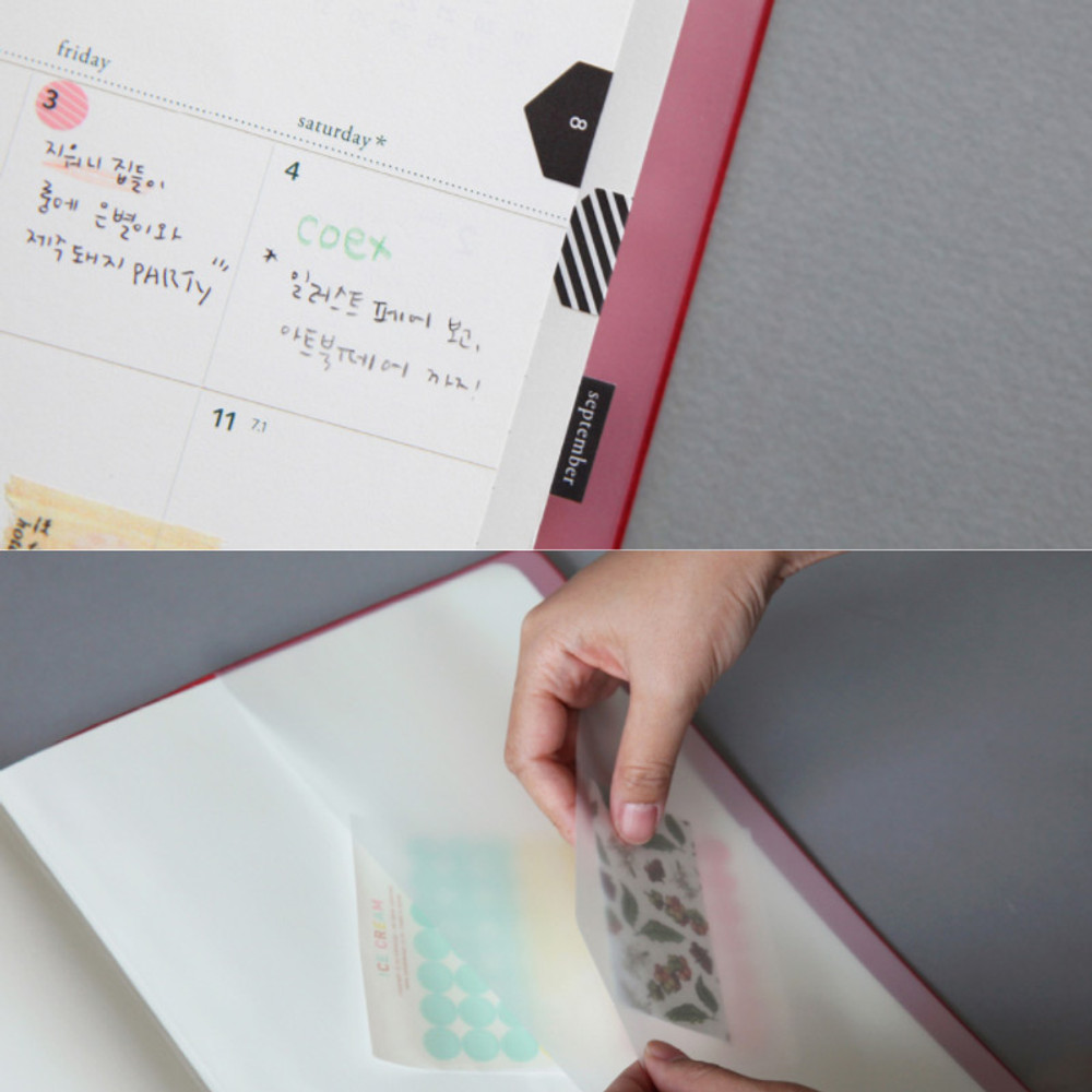 Detail of Notable memory B5 small dated monthly planner