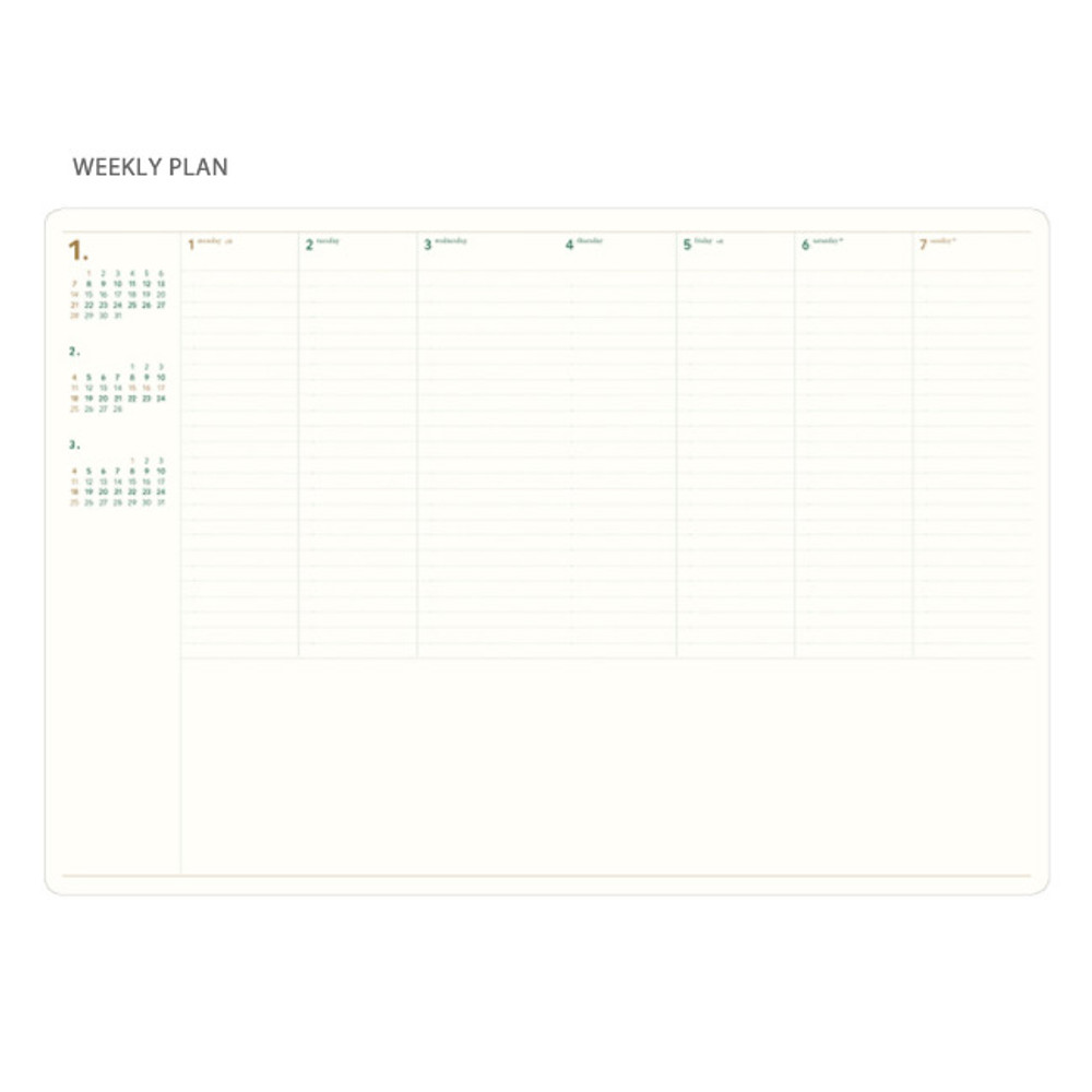 Weekly plan - 2018 Notable memory A4 dated weekly planner