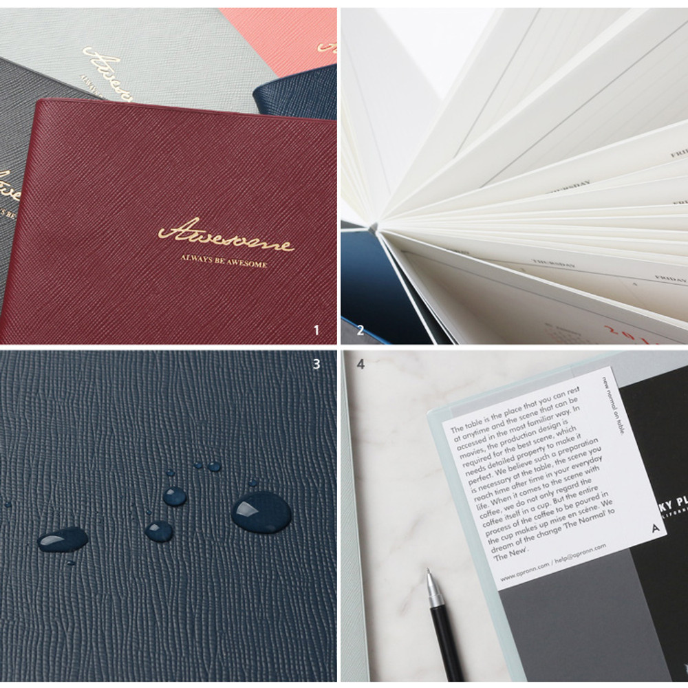 Detail of 2018 Awesome large dated monthly planner