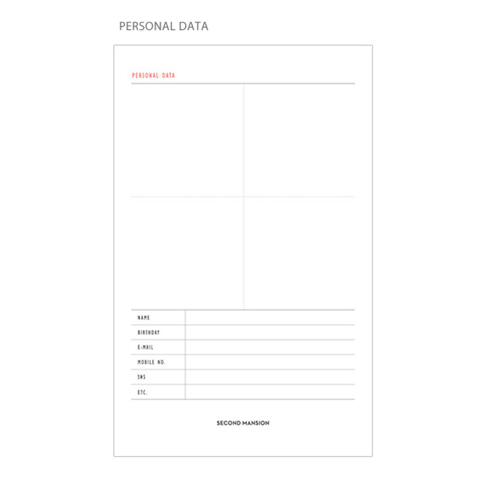 Personal data - Oui mais non medium undated weekly diary