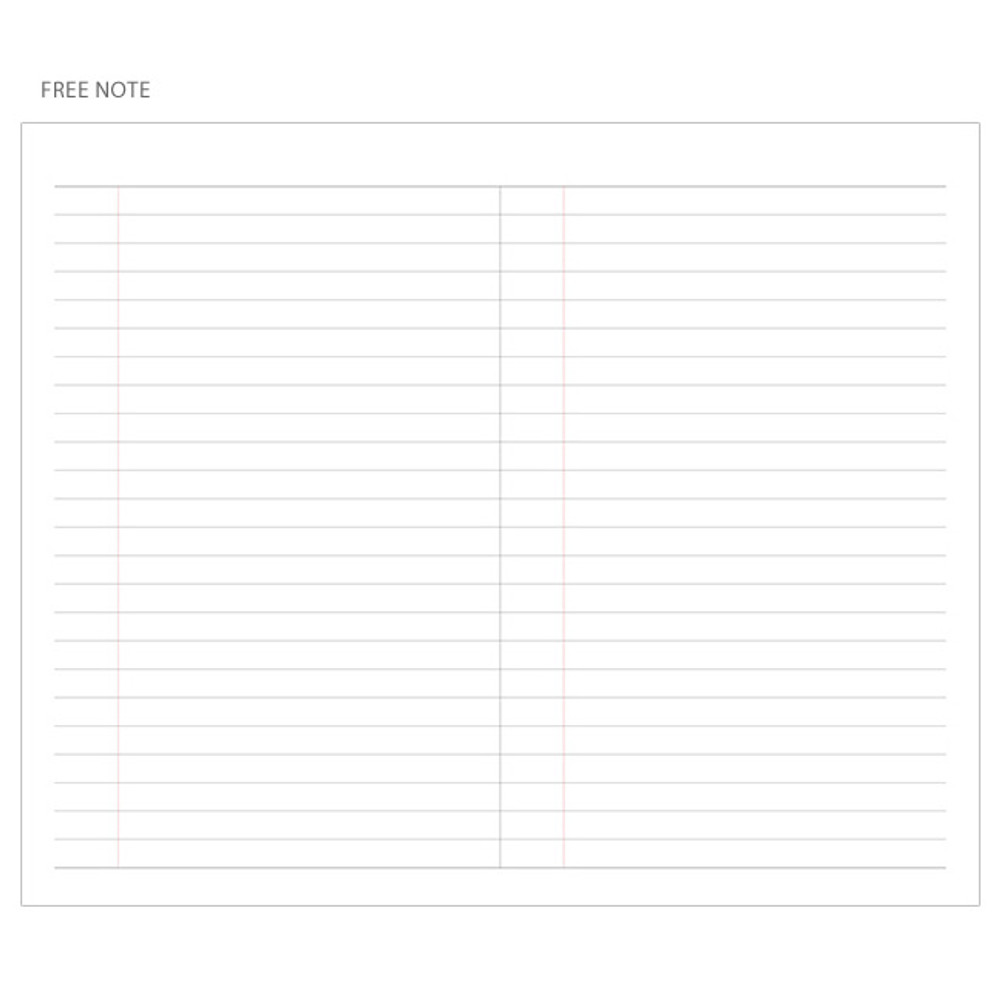 Free note - Oui mais non medium undated weekly diary