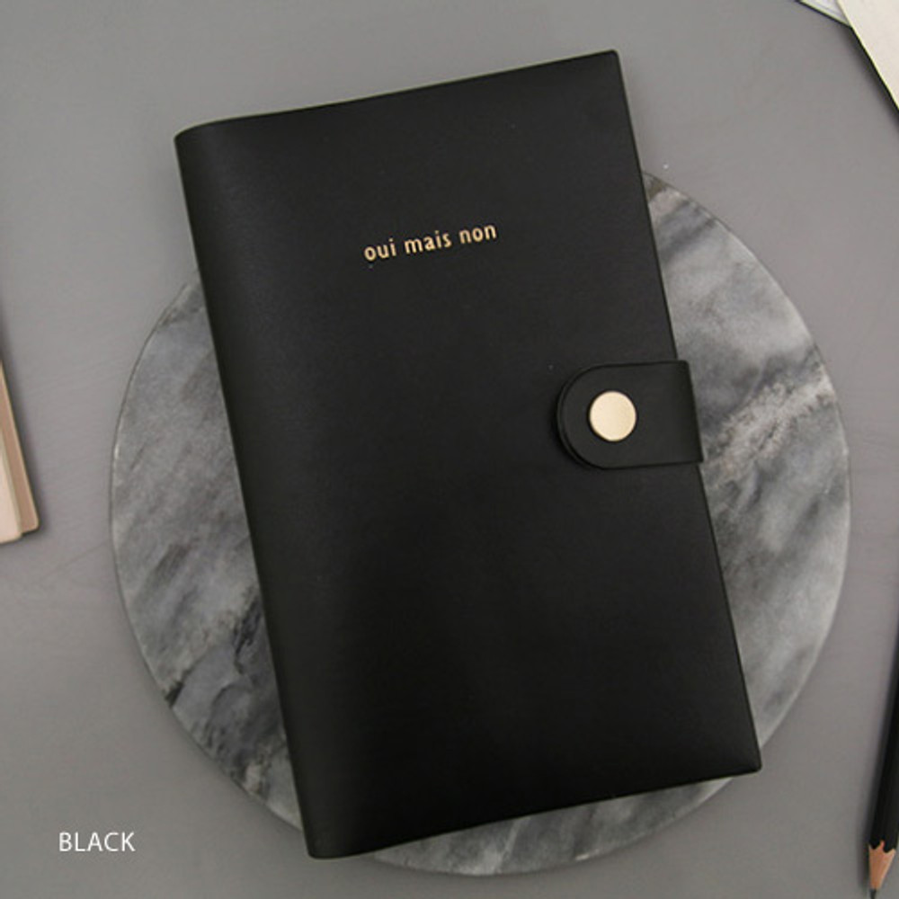 Black - Oui mais non medium undated weekly diary