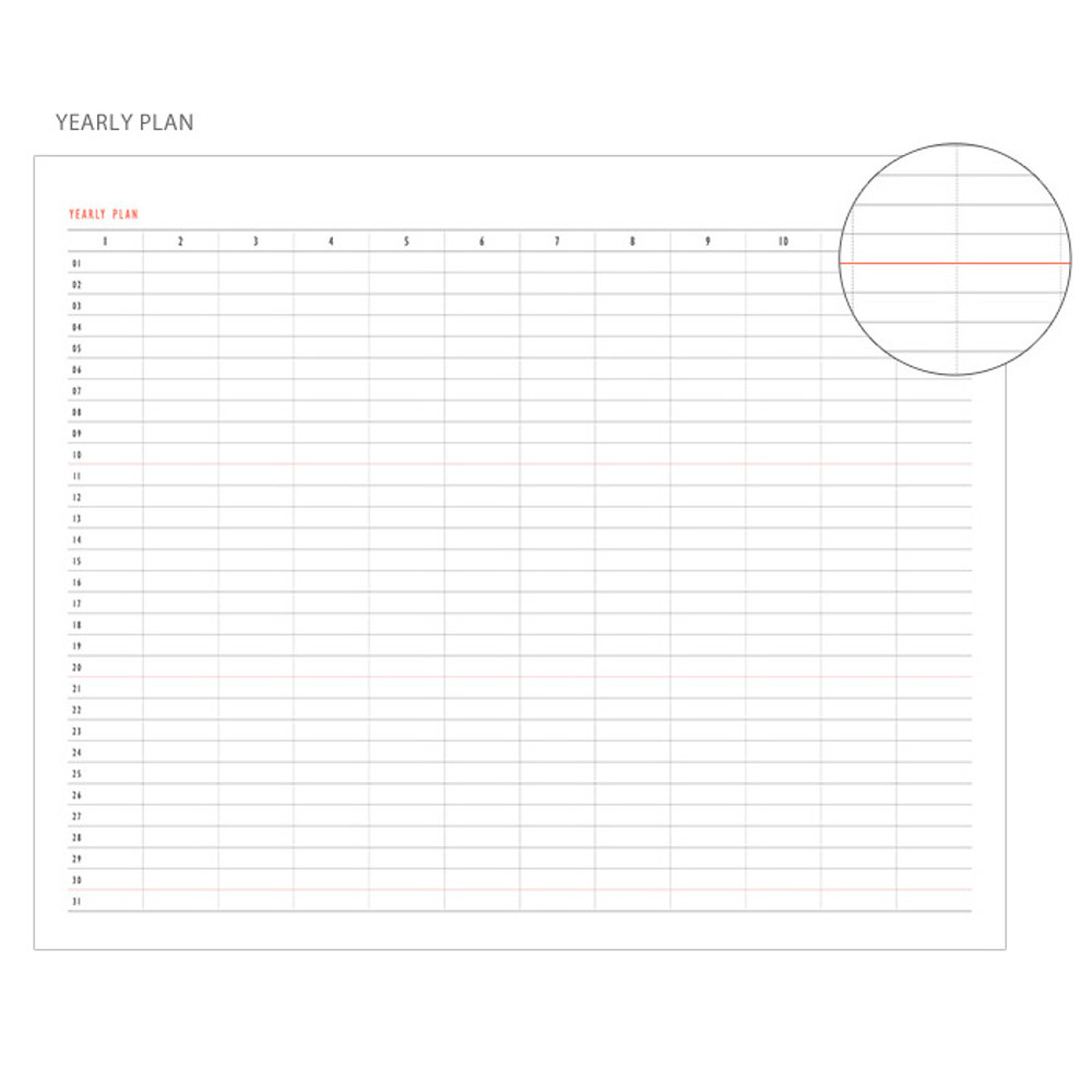 Yearly plan - Oui mais non medium undated weekly diary